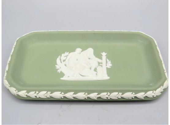 Wedgwood Green Rectangular Jasperware Soap Dish