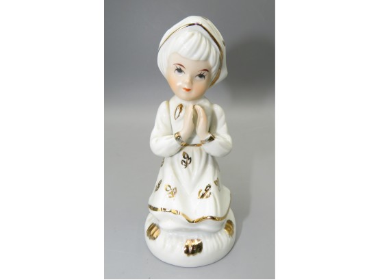 Ceramic Girl Praying Figurine