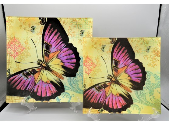 Apropos Home Collection, Home Essentials & Beyond, Decorative Plates With Butterfly Design - Set Of 2