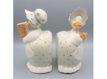 Fitz & Floyd Ceramic Mother Goose Bookends