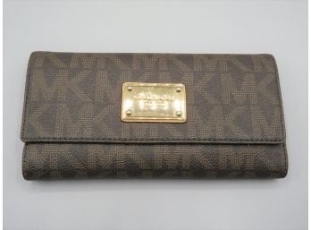 Michael Kors Brown Leather Tri-fold Wallet