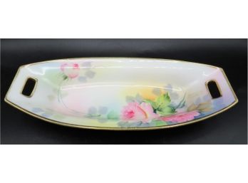Nippon Hand-painted Floral Handled Serving Bowl
