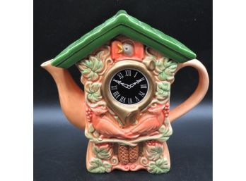 J.S.N.Y Ceramic Cuckoo Clock Shaped Teapot