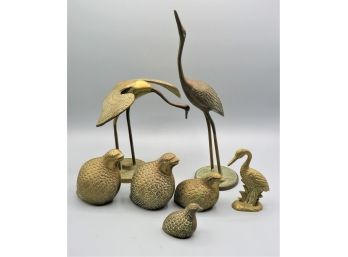 Leonard Solid Brass Collection  Assorted Bird Figurines - 7 Items