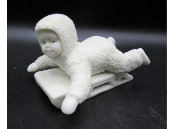 Dept. 56 Snowbabies Boy On Sled Figurine