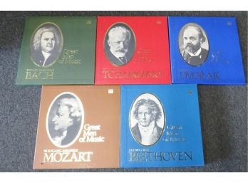 Time Life Great Men Of Music Classical Vinyl Records - Set Of 5