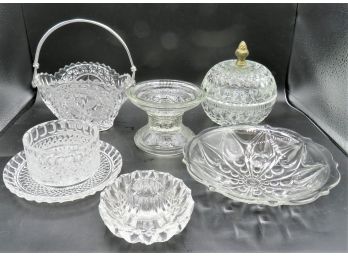 Variety Of Assorted  Cut Glass - Set Of 7