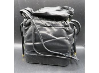 Beautiful Black Leather Hand Bag - Ashneil