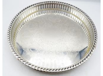 Beautiful Antique Silver-plated Footed Serving Dish