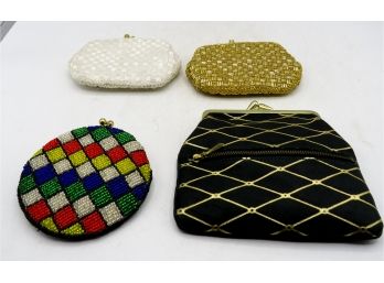 Vintage Stylish Lot Of 4 Coin Purses