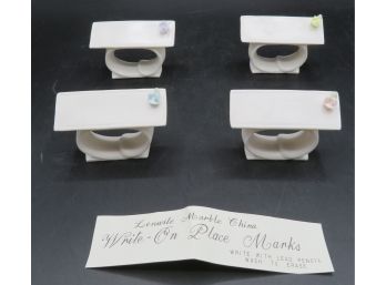 Lenwile Marble China  'write On' Place Markers - Set Of 12 - Lead Pencil Not Included