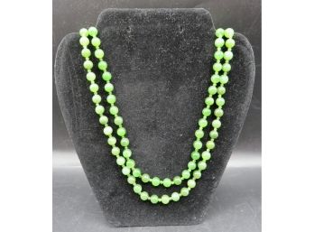 Costume Jewelry - Necklace - Faux Green Jade Beads