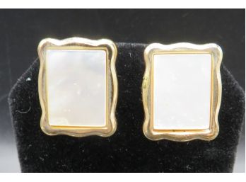 Pair Of Cufflinks - Mother Of Pearl Inlay