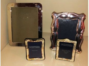 Lot Of 4 Silver Plated Picture Frames
