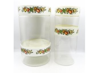 Lot Of 4 Vintage Pyrex-Ware Containers