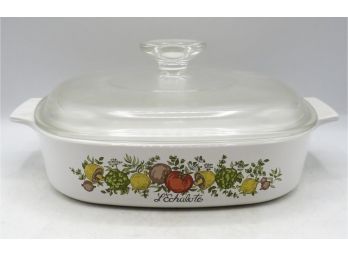 Vintage Corning Ware L'Echalote Spice Of Life Casserole Dish - Collectable