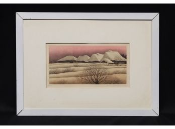 Koichi Sakamoto Signed Japanese Lithograph Numbered Custom Framed And Matted 68/100
