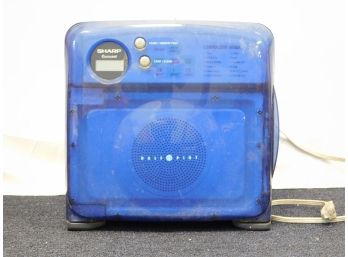 SHARP Carousel Microwave Transparent Blue