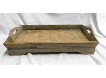 Vintage Wood Serving Tray W/ Handles