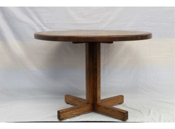 Vintage Round Wood Dining Table