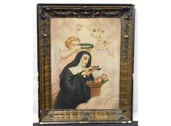 Vintage Religious 'Saint Rita Of Cascia' C. Del Tufo Roma John Duffy New York NY Nun St. Stigmata