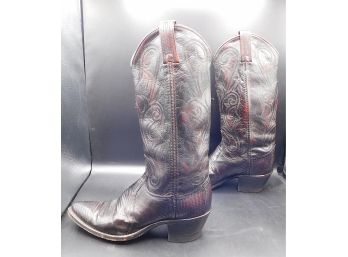 Goodyear Western Leather Cowboy Boots Men's Size 7 1/2  Used