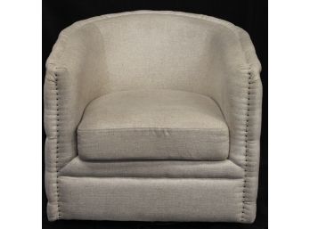 Tommy Hilfiger Linen Swivel Tufted Chair