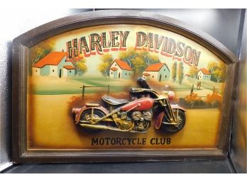 Harley Davidson Motorcycle Club Artwork Wooden