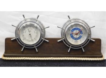 Nautical Clock W/ Barometer & TideMaster