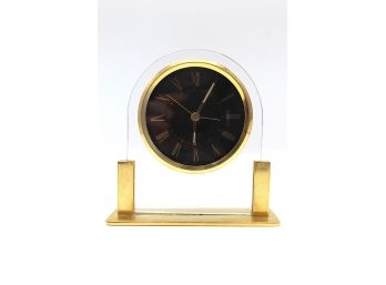 Gold Toned Quartz Battery Operated Clock
