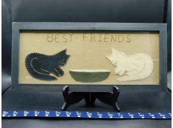 Framed Cat Picture 'best Friends'