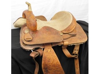 Billy Cook Longhorn Leather Western Horse Saddle With Extras