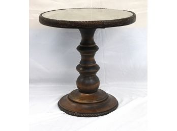 Wood Coffee Accent End Table W/ Glass Top