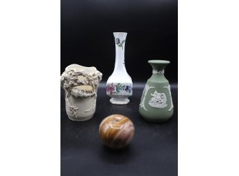 Assorted Vases Aynsley Wedgwood Lot Of 4pcs Fine Bone China
