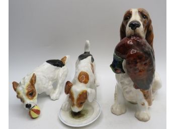 Royal Doulton Bone China Jack Russel Terrier Dog Figurines - Assorted Set Of 3