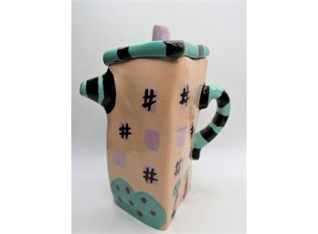 Babroff Hand Painted House-shaped Teapot