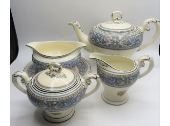 Myott Staffordshire Creamer, Teapot, Sugar Bowl & Gravy Boat - Set Of 4