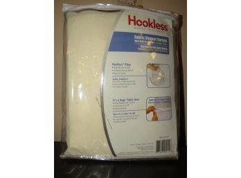 Hookless Fabric Ivory Waffle Shower Curtain - New