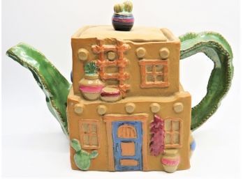 Fitz & Floyd   Ceramic House Teapot