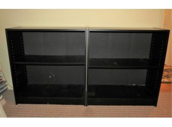 Two-shelf Bookcases, Black Composite - Set Of 2