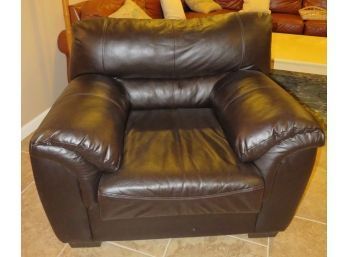 Soft Leather United Furniture Industries Bonded Leather, London Walnut Arm Chair