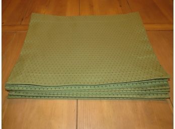 Placemats - Green Rectangle Fabric Set Of 11