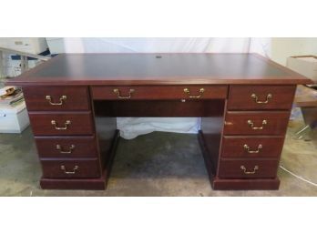 Office Desk With 3-file Cabinet Drawers