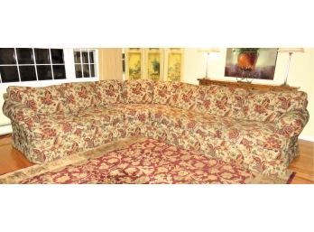 Heritage Drexel Floral Fabric Sectional Sofa