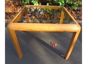 Coffee Table - Wood With Glass Top