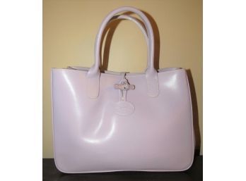 Longchamp Lavender Leather Handbag