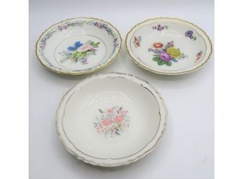 Haviland's Bowls In Assorted Prints - Set Of 3
