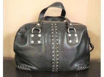 Michael Kors Black Genuine Leather 2 Handled Handbag