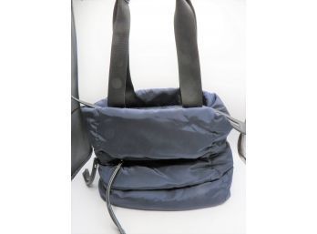 Sondra Roberts Squared Navy Nylon Handbag