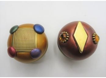 Drawer Knobs - Stylish Gold, Multi-Colored Assorted Set Of 2